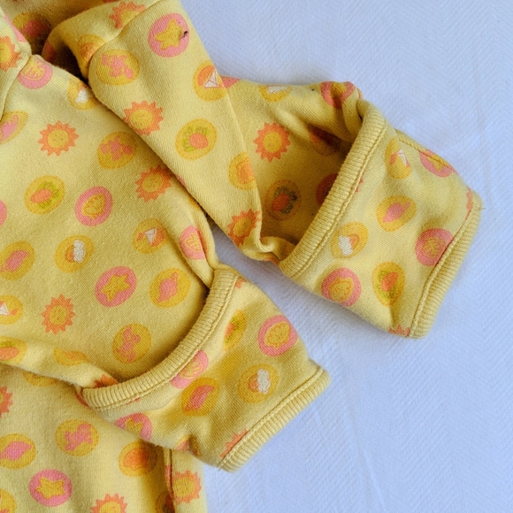 vintage Sesame Beginnings unisex baby sleep gown with foldover mitts 6 months - Picture 4 of 5